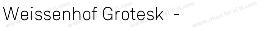 Weissenhof Grotesk字体字体转换